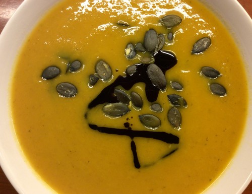 Potage potiron-poisson