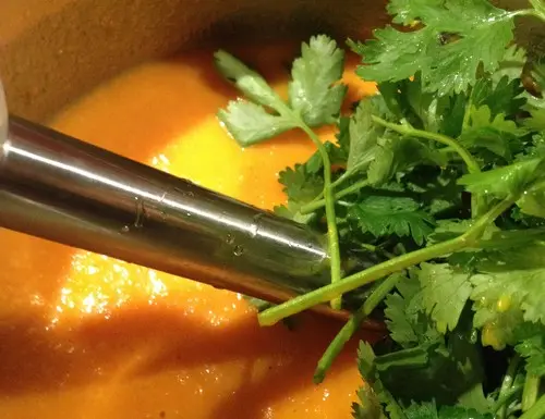 Potage carottes coriandre